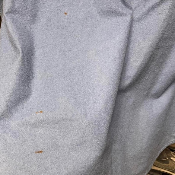 vintage 90s 2000s casual blue button up collared long sleeve flannel w/ pockets - Picture 7 of 8